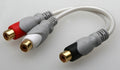 Y-Cable with 1xRCA Jack to 2xRCA Jack, OD: 4.0*8.0mm