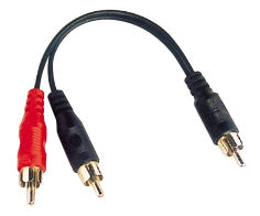 RCA Male to 2XRCA Male Cable Gold 30cm