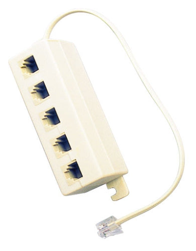 6P4C Plug to 5x6P4C Jack outlet w/20cm Cable