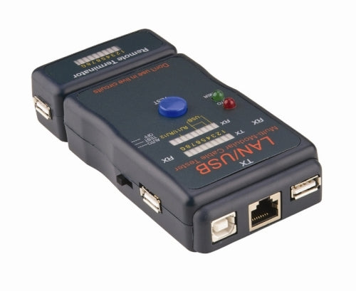 Cable Tester for RJ45,RJ12,BNC,USB Connectors