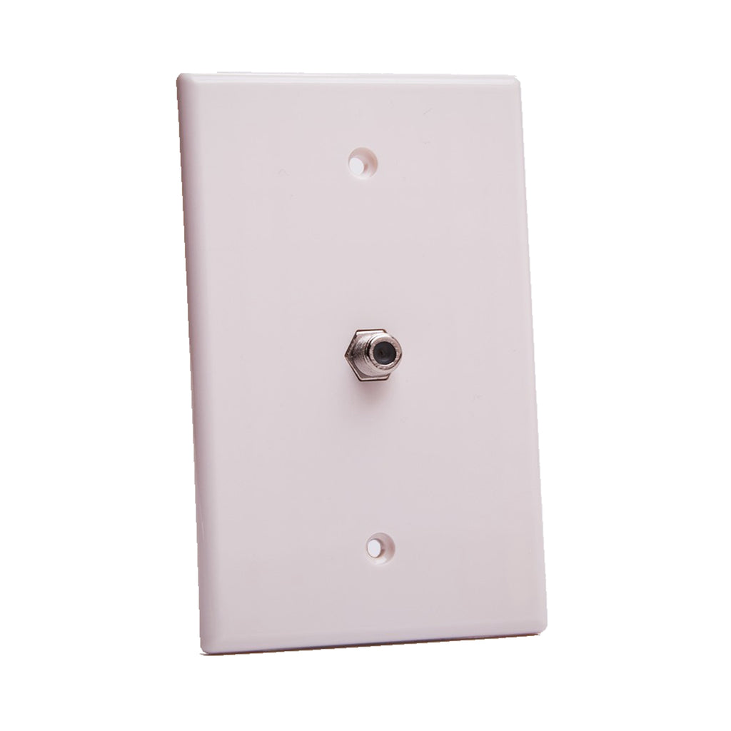 Digiwave Single F Connector Wall Plate for 75 Ohm Coax