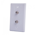 Digiwave Dual F Connector Wall Plate for 75 Ohm Coax