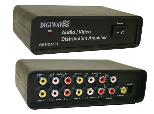 Digiwave 4 Way AV Distributor with Amplifier
