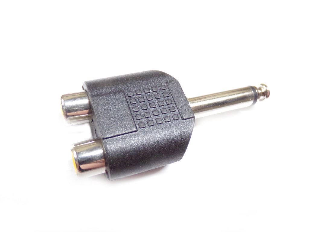 6.35mm Mono Plug to 2XRCA Jack Adaptor