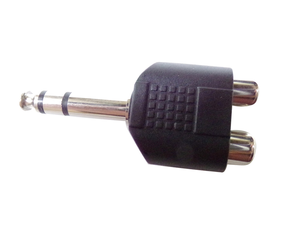 6.35mm Stereo Plug to 2XRCA Jack Adaptor