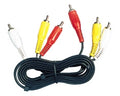 2x3mm Audio Cable 12FT with 3xRCA Plug/Plug
