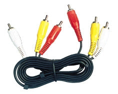 2x3mm Audio Cable 12FT with 3xRCA Plug/Plug