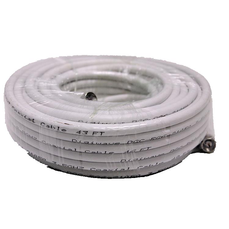 Digiwave 50-Ft RG6 Coaxial Cable with F connector-60% Braid(White)