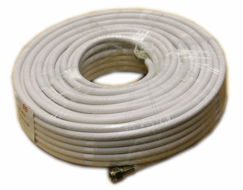 TygerWire 100-Ft RG6 Coaxial Cable with F connector-60% Braid(White)