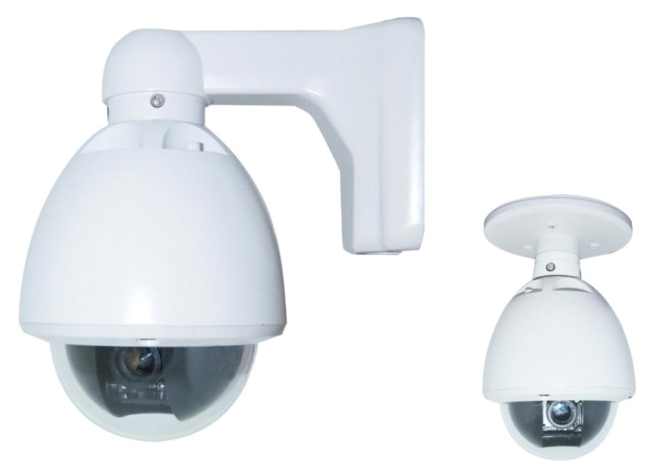 SeqCam Vandal-Weatherproof Mini Speed Dome Security Camera with 1/3" SHARP CCD/650 TVL/6mm Lens
